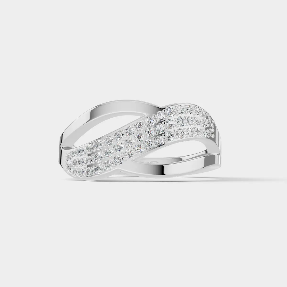 Crossover Diamond Ring